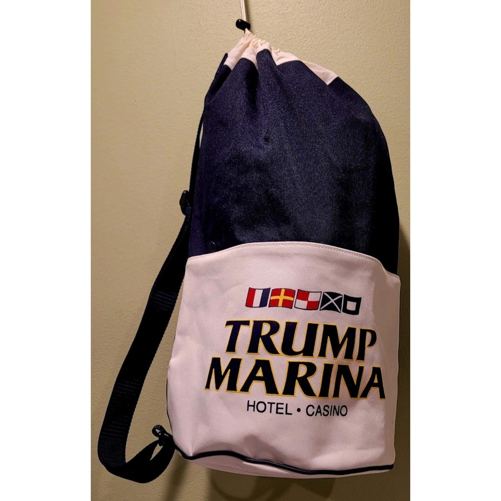 Rare NWOT Cross Canvas Prototype Vintage Trump Marina Hotel Casino Duffle Bag